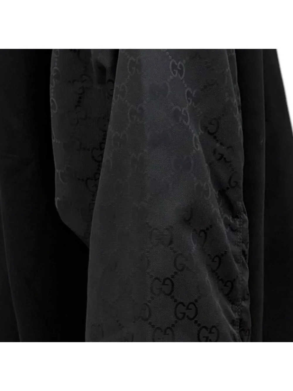 Gucci GG Canvas Contrast Zip Jacket Hoodie Black